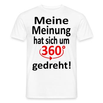 Meine Meinung 360 grad gedreht -Vers.1 - Männer T-Shirt - Weiß - Vorne - AI Model Male 178 dark (178cm)