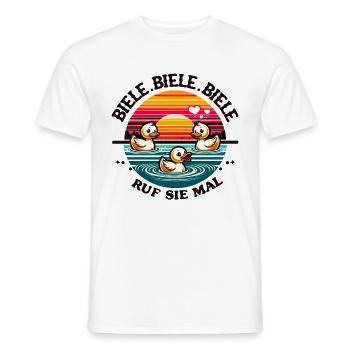 Biele Biele Biele Ruf sie mal - vintage retro - Männer T-Shirt - Weiß - Vorne - AI Model Male 178 dark (178cm)