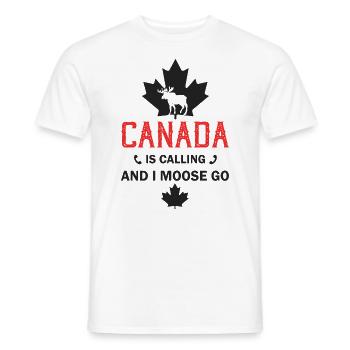 Orignal du Canada Drapeau canadien Feuille d’érable - T-shirt homme - blanc - Devant - AI Model Male 178 dark (178cm)