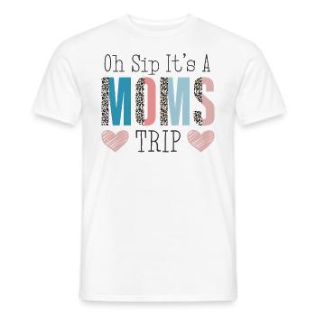 Week-end des mamans Oh Sip C’est un voyage de mamans - T-shirt homme - blanc - Devant - AI Model Male 178 dark (178cm)