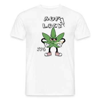 Lustiges Cannabisblatt - Männer T-Shirt - Weiß - Vorne - AI Model Male 178 dark (178cm)