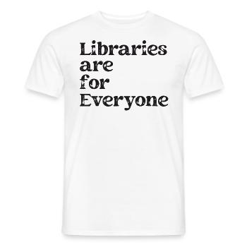 Bibliotheken Sind Für Alle Da Buchliebhaber - Männer T-Shirt - Weiß - Vorne - AI Model Male 178 dark (178cm)