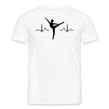 Ballett Tänzer Herzschlag Ekg Ballerina - Männer T-Shirt - Weiß - Vorne - AI Model Male 178 dark (178cm)
