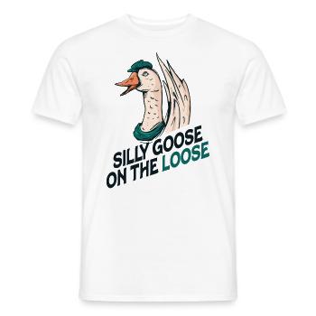 Die Dumme Gans Auf Freiem Fuß - Männer T-Shirt - Weiß - Vorne - AI Model Male 178 dark (178cm)