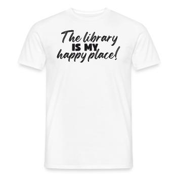 Bibliothèque livre amant lecture rat de bibliothèque - T-shirt homme - blanc - Devant - AI Model Male 178 dark (178cm)