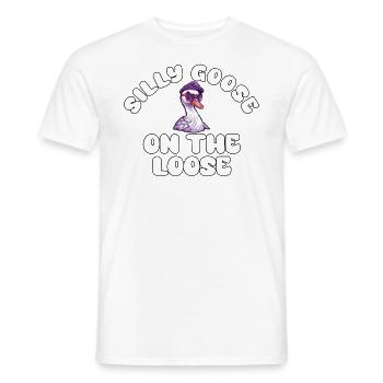 Die Dumme Gans Auf Freiem Fuß - Männer T-Shirt - Weiß - Vorne - AI Model Male 178 dark (178cm)