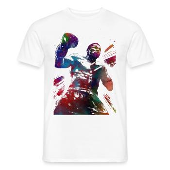 Boxing sport #boxing - Men's T-Shirt - white - Front - AI Model Male 178 dark (178cm)