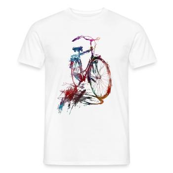 Cycling #cycling #sport #bike - Men's T-Shirt - white - Front - AI Model Male 178 dark (178cm)