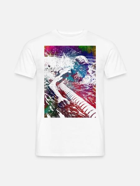 Schwimmsport Kunst #swimmer #sport - Männer T-Shirt - Weiß