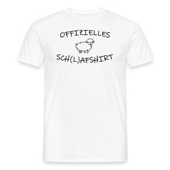 Chemise de nuit officielle Mouton Pyjama Pyjama - T-shirt homme - blanc - Devant - AI Model Male 178 dark (178cm)