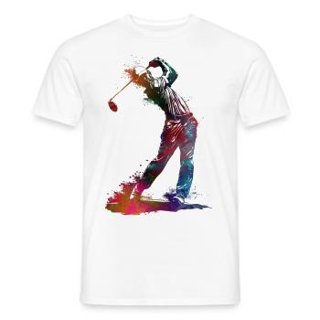 Sport des joueurs de golf #golf #sport - T-shirt homme - blanc - Devant - AI Model Male 178 dark (178cm)