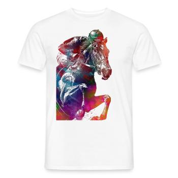 Horse Rider #rider #horse #sport - Men's T-Shirt - white - Front - AI Model Male 178 dark (178cm)