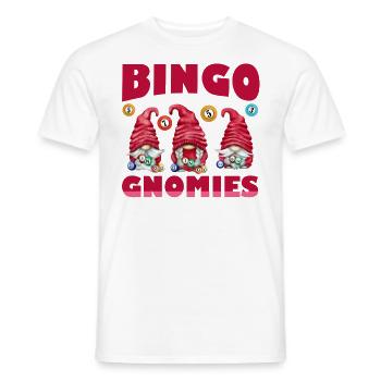 Bingo Gnomies Women Men Funny Bingo - Männer T-Shirt - Weiß - Vorne - AI Model Male 178 dark (178cm)