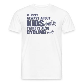 Cargo Bike Parents Bicycle Cargobike - Men's T-Shirt - white - Front - AI Model Male 178 dark (178cm)