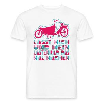 Vélo Cargo Rétro Vélo Cargo Cargobike - T-shirt homme - blanc - Devant - AI Model Male 178 dark (178cm)