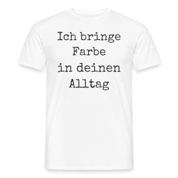 J’amène le peintre peintre papa vernisher - T-shirt homme - blanc - Devant - AI Model Male 178 dark (178cm)