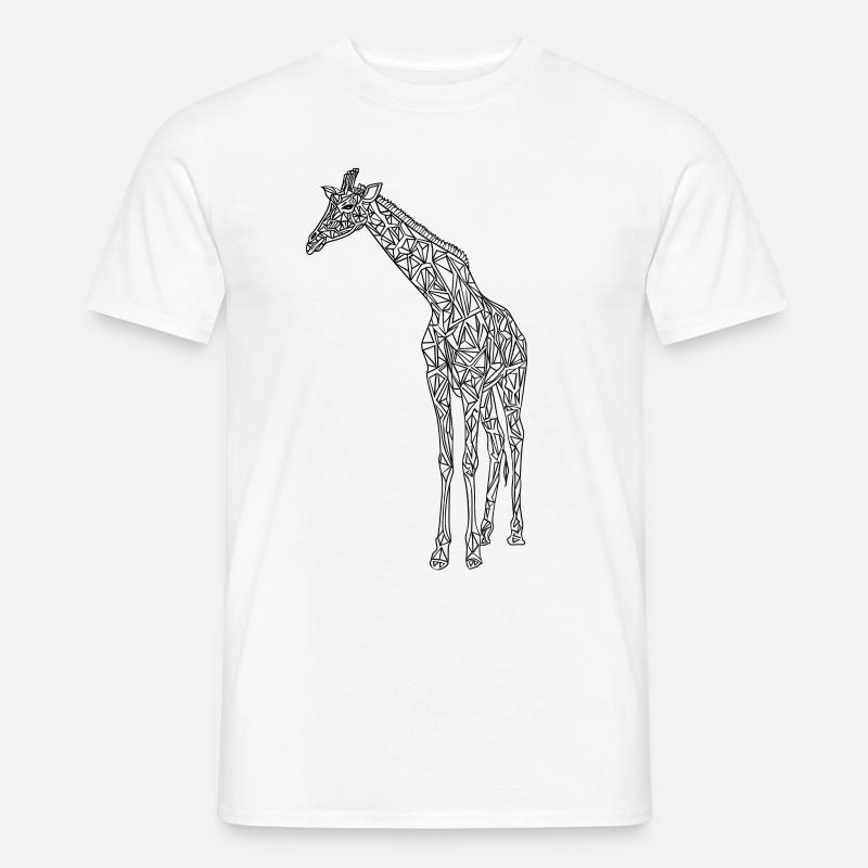 Giraffen-Kunstlinien #giraffe - Männer T-Shirt - Weiß