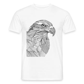 Lines art eagle #eagle - Men's T-Shirt - white - Front - AI Model Male 178 dark (178cm)