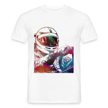 Cars racing #racing #sport - Men's T-Shirt - white - Front - AI Model Male 178 dark (178cm)