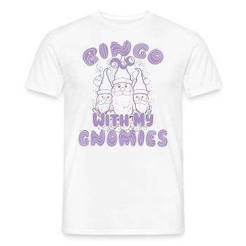 Bingo Mit Meinen Gnomies Lustiges Bingo - Männer T-Shirt - Weiß - Vorne - AI Model Male 178 dark (178cm)