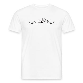 Gymnaste avec bande de gymnastique rythmique - T-shirt homme - blanc - Devant - AI Model Male 178 dark (178cm)