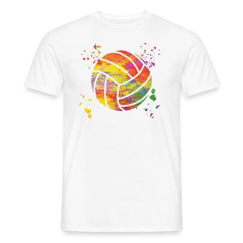 Volleyballspieler Kinder Beachvolleyball - Männer T-Shirt - Weiß - Vorne - AI Model Male 178 dark (178cm)