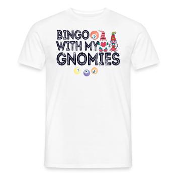 Bingo Mit Meinen Gnomies Lustiges Bingo - Männer T-Shirt - Weiß - Vorne - AI Model Male 178 dark (178cm)