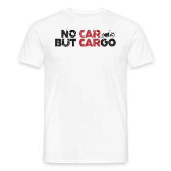 Not a car, but a cargo bike Cargobike - Men's T-Shirt - white - Front - AI Model Male 178 dark (178cm)