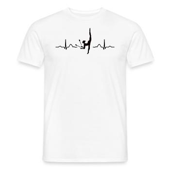 Clubs de gymnastique ECG Gymnastique rythmique - T-shirt homme - blanc - Devant - AI Model Male 178 dark (178cm)