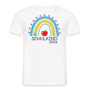 Start of school enrollment school child 2024 - Men's T-Shirt - white - Front - AI Model Male 178 dark (178cm)