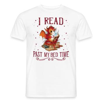 Je lis après le coucher lire dragon - T-shirt homme - blanc - Devant - AI Model Male 178 dark (178cm)