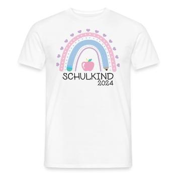 Start of school enrollment school child 2024 - Men's T-Shirt - white - Front - AI Model Male 178 dark (178cm)