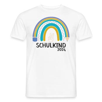 Back to school First day of school school child 2024 - Men's T-Shirt - white - Front - AI Model Male 178 dark (178cm)