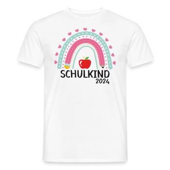 Start of school enrollment school child 2024 - Men's T-Shirt - white - Front - AI Model Male 178 dark (178cm)