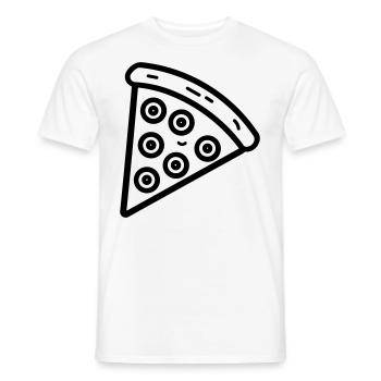 part de pizza - T-shirt homme - blanc - Devant - AI Model Male 178 dark (178cm)