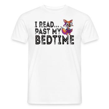 Ich Lese Nach Der Schlafenszeit Lesefuchs - Männer T-Shirt - Weiß - Vorne - AI Model Male 178 dark (178cm)