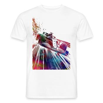Voiture de course #racing #sport - T-shirt homme - blanc - Devant - AI Model Male 178 dark (178cm)