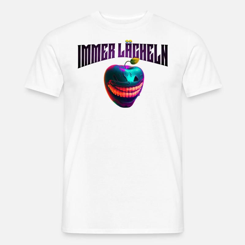 Immer lächeln - Männer T-Shirt - Weiß