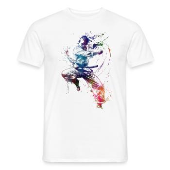 Taekwondo sport art #sport #taekwondo - T-shirt homme - blanc - Devant - AI Model Male 178 dark (178cm)