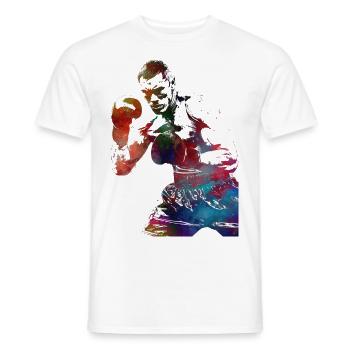 Boxing sport #boxing - Men's T-Shirt - white - Front - AI Model Male 178 dark (178cm)