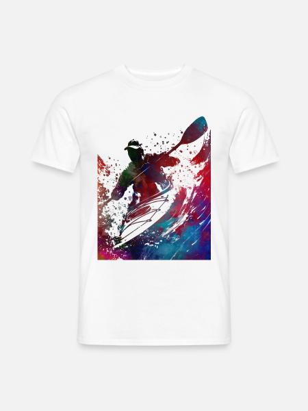 Art sportif du kayak#kayak - T-shirt homme - blanc