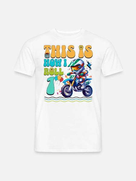 Motocross 1. Geburtstag - Männer T-Shirt - Weiß