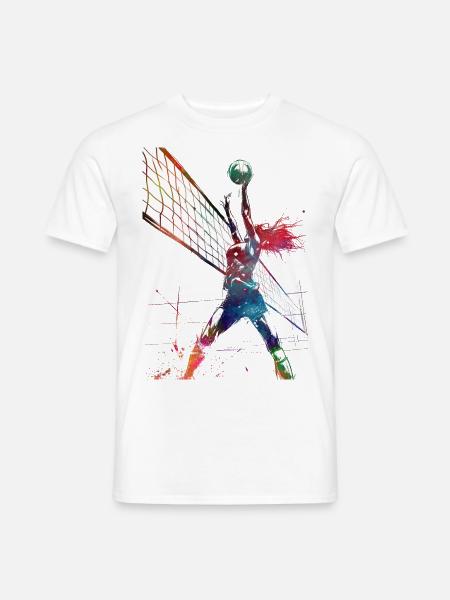Volleyball Sport Kunst #volleyball - Männer T-Shirt - Weiß