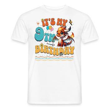 Dragon 9e anniversaire Dragon - T-shirt homme - blanc - Devant - AI Model Male 178 dark (178cm)