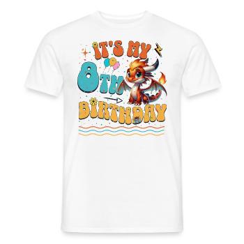 Dragon 8e anniversaire Dragon - T-shirt homme - blanc - Devant - AI Model Male 178 dark (178cm)