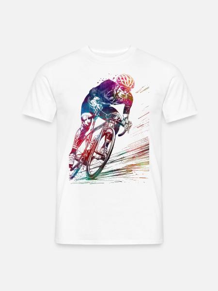 Cycling Bike sport art #cycling #sport #biking - Mænd T-shirt - hvid