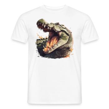 Crocodiles Crocodile - T-shirt homme - blanc - Devant - AI Model Male 178 dark (178cm)