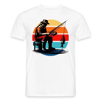 Angler - Männer T-Shirt - Weiß - Vorne - AI Model Male 178 dark (178cm)