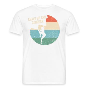 Boulderer Ankreiden Und Bezwingen - Männer T-Shirt - Weiß - Vorne - AI Model Male 178 dark (178cm)