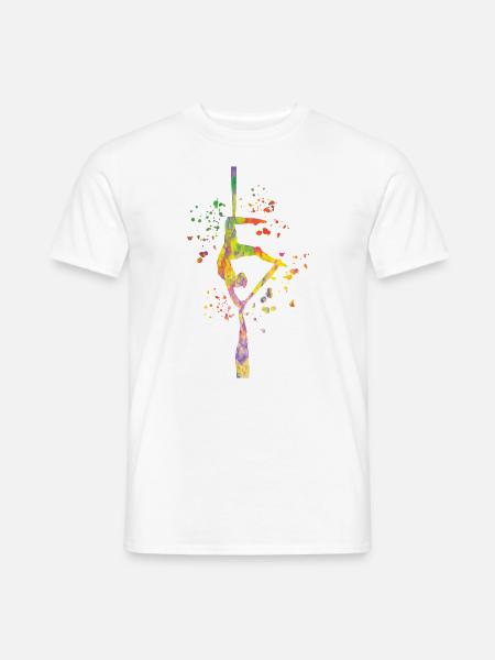 Vertikaltuch Luftakrobatik Aerial Silk - Männer T-Shirt - Weiß
